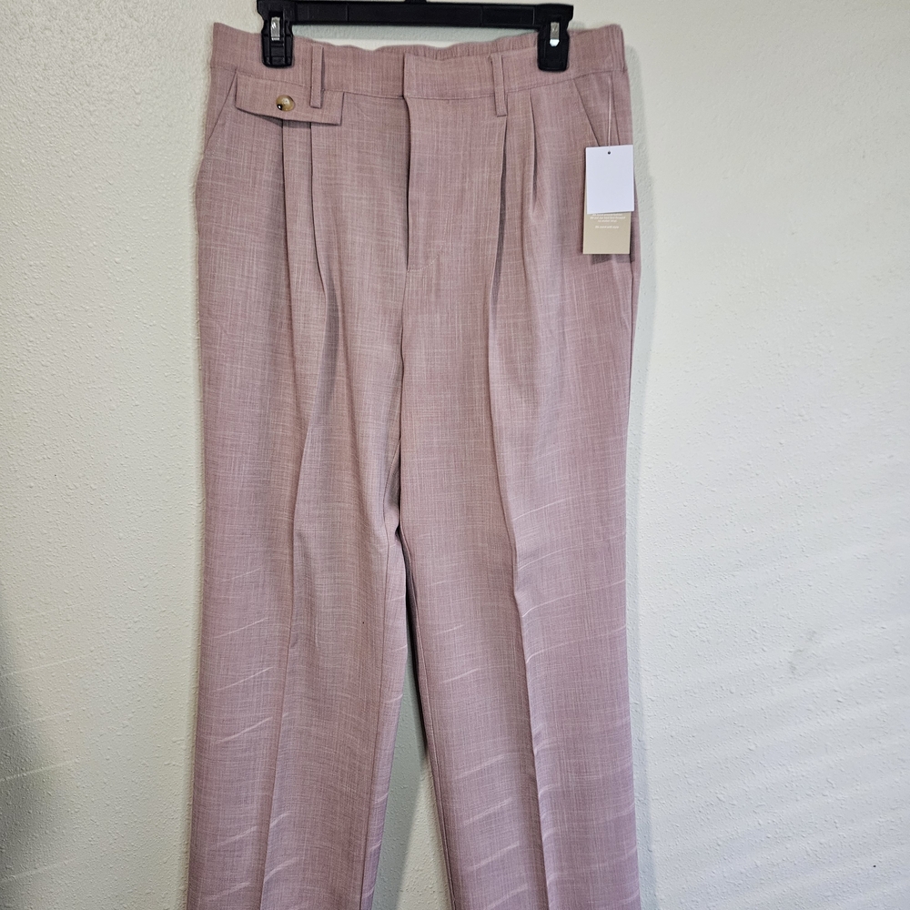 JustFab Men's Blush Pleated Trousers